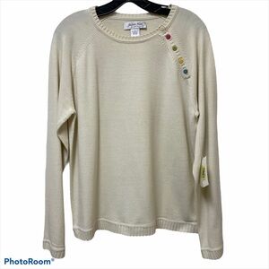 Judith Hart Vintage Knit Button Detail Sweater